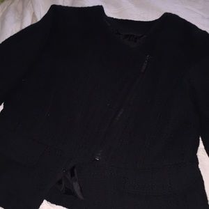 Black cute zipper up blazer